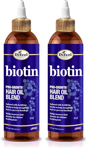Difeel Biotin Progrowth Premium Hair Oil Duo (8 oz × 2)