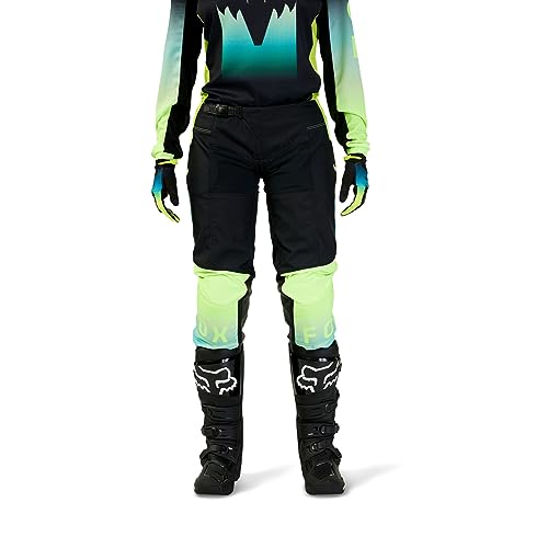 Fox Racing WOMEN'S 180 FLORA MOTOCROSS PANT, BLACK/YELLOW, 12