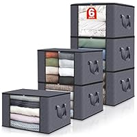 Fab totes Storage Bags,Clothes Blanket Storage Bins Foldable Closet Organizers with Reinforced Handle for Home Dorm Storage and Organization,Fabric Bags for Organizing Bed Sheets,Clothing,Comforters