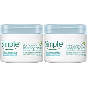 Simple Water Boost Skin Quench Sleeping Cream, 1.7 Ounce (Pack of 2)