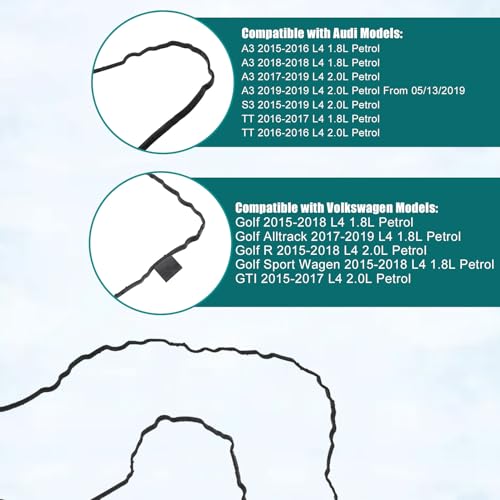 Image of Engine Oil Pan Gasket EA888 MK3 1.8T 2.0T Compatible With AUDI A1 A3 Q2 Q3 TT VW Polo Tiguan Passat Seat Skoda 06K103649J 06K103649