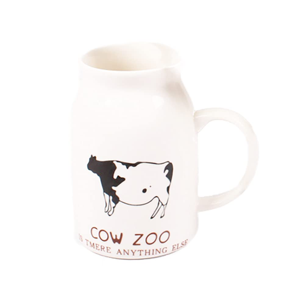 Amazon.com: ZaH Milk Bottle Mug Ceramic 8oz Morning Mugs for Home