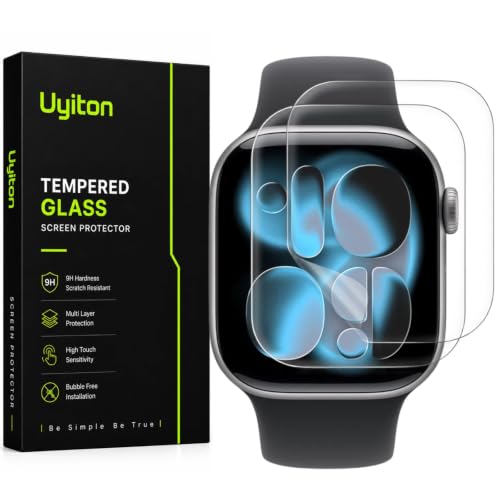 Image of Uyiton 2 Pack Screen Protector for Apple Watch Series 11 / Series 10 42mm | HD Clear Screen Guard | Bubble-Free Easy Installation | Scratch Resistant | Ultra-Thin | Pack of 2