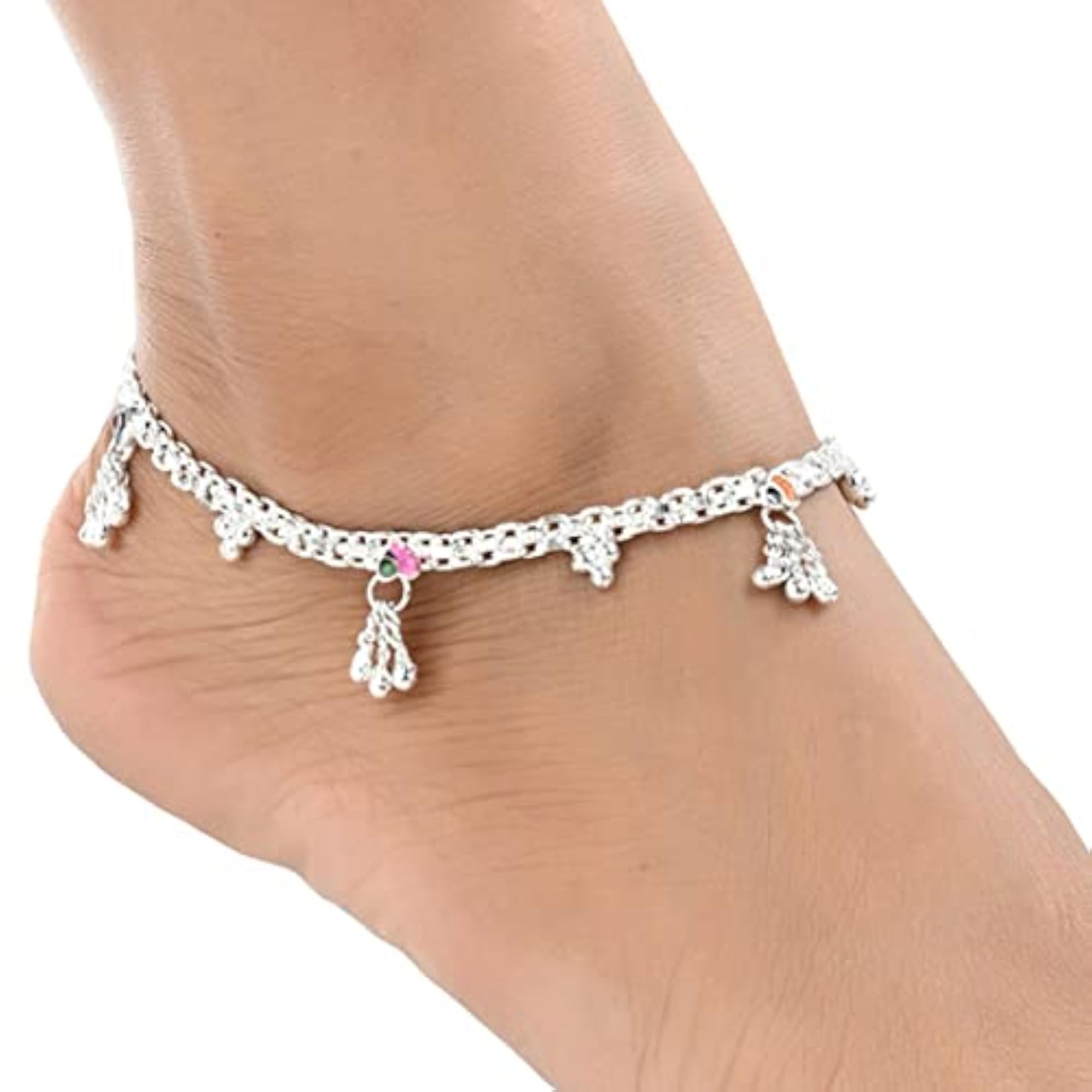 Women's Silver Plated Traditional Anklets, Trendy & Stylish