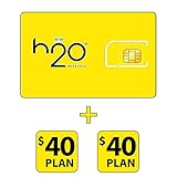 H2O $40 SIM Card with 2 Months Service Plan Included