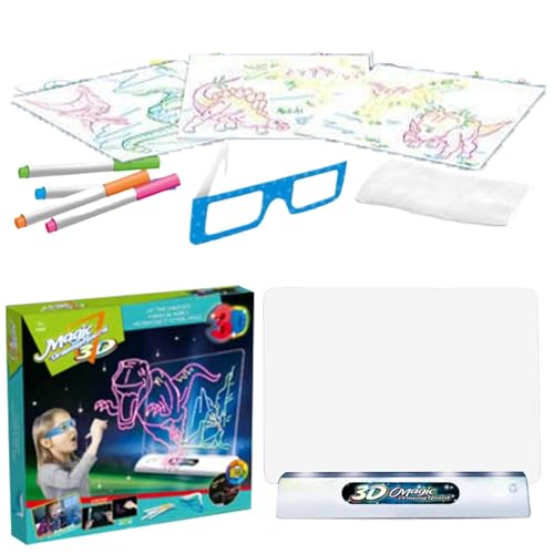 Pizarra de escritura LED, bloc de dibujo LED, juguete fluorescente para mesa de dibujo | Tablero de dibujo borrable Doodle, mágico fluorescente -para y niñas