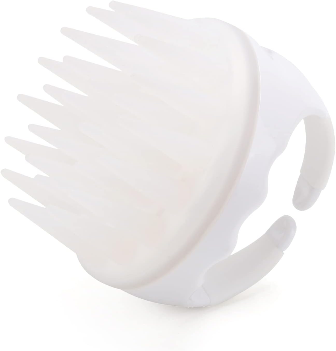BTYMSSilicone Scalp Scrubber Shampoo Brush With Extra Long Bristles, Hair Massager for Growth & Dandruff Removal - White