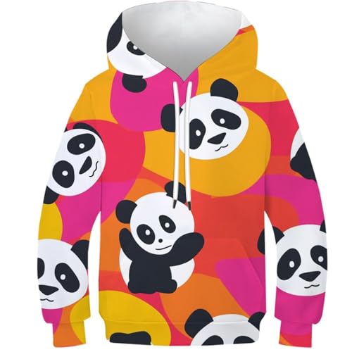 Sweatshirt pour enfants 8-10Y motif panda 3D, le cadeau idéal pour le sport