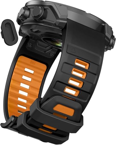 Image of Zitel Band Compatible with Garmin Fenix 8 AMOLED 51mm /8 Pro 51mm, Fenix 7X /7XPro, 6X /6X Pro, 5X /5X Plus, 3 /3 HR, Descent MK1 /2i /3i, Enduro 3 /2 - Quickfit 26mm Silicone Sport Strap
