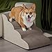 KiBcsLic Dog Stairs Steps Portable Removable Cover Pet Ladder Anti Slip Indoor Ramp Puppy Stair Small Dogs Sofa Bed Dogs to Get on Bed, 2 Layer