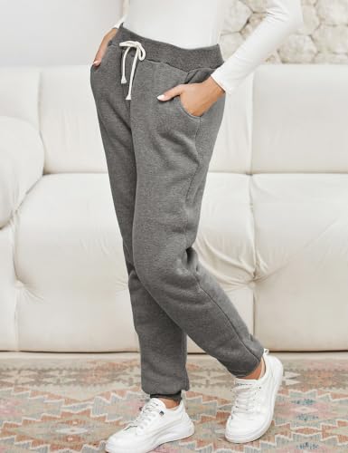 Image of Yeokou Women's Warm Sherpa Lined Athletic Sweatpants Joggers Fleece Pants