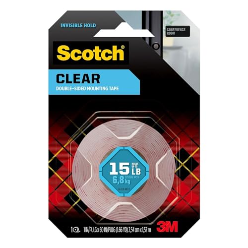 3M Scotch Heavy Duty Mounting Tape, Clear