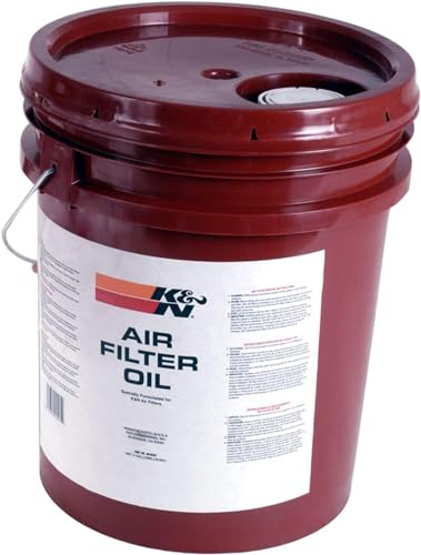 K&N Air Filter Oil: 5 Gallon; Restore Engine Air Filter Performance and Efficiency, 99-0555