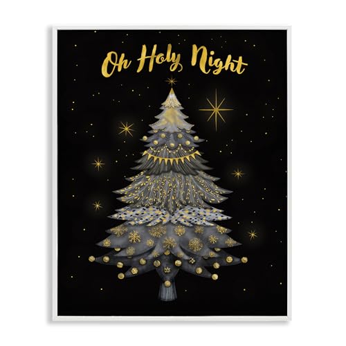 Holy Night Winter Tree Holiday, 11 x 14 Inch Framed Giclée Print