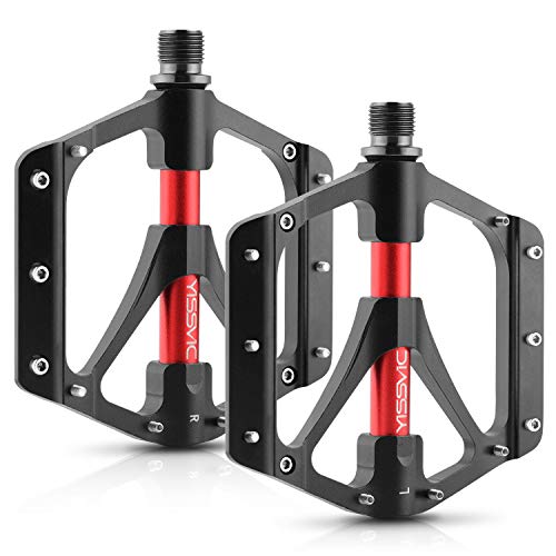 Yissvic Fahrradpedale Trekking Pedale Plattformpedale aus legiertem Aluminium für Mountainbike Rennrad Stadtrad (Verpackung MEHRWEG)