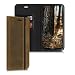 Produktbild kalibri Hülle kompatibel mit Huawei P20 Lite Hülle - Leder Handy Schutzhülle - Wallet Cover Handyhülle Braun