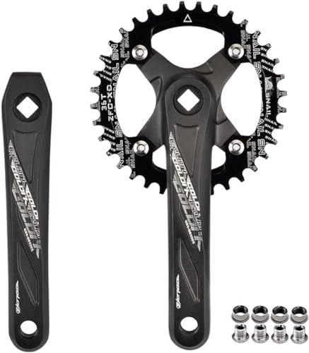 Mechanizm Korbowy Bike Square Taper 170/175mm Mechanizm Korbowy Do Rowerów Górskich 104/64bcd 32t/34t/36t/38t/40t/42t Jednobiegowa Tarcza Mtb Zestaw Ramion Korby Do 10/11 Prędkości, 175mm, 36T