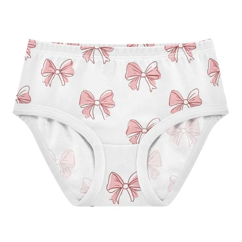 Wusikd Pink Bow Girls' Underwear Cotton Girls Briefs Soft Toddler Underwear 2T