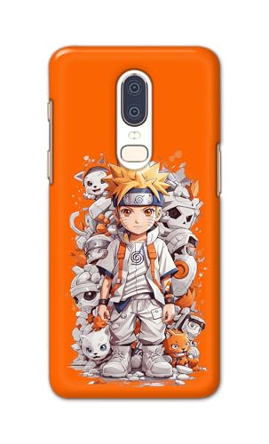 Image of PRINTFIDAA Printed Hard Back Cover Case for OnePlus 6 Back Cover (Famous Anime Cartoon Character) -112