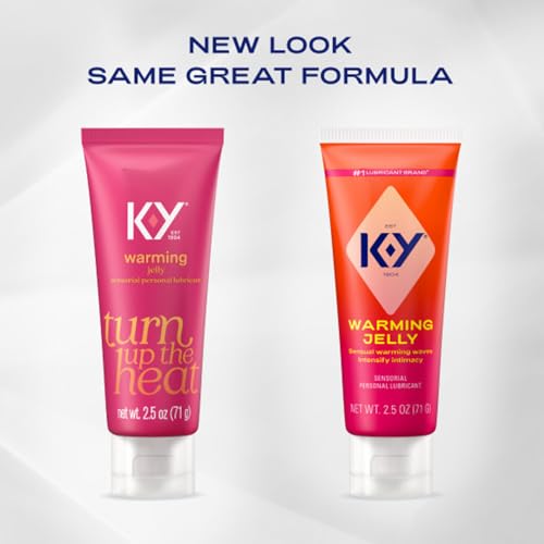 K-Y Warming Jelly Glycerin Based Formula 2.5 Fl Oz. Sensorial Personal Lubricant for Men, Women and Couples & Safe to Use with Latex Condoms