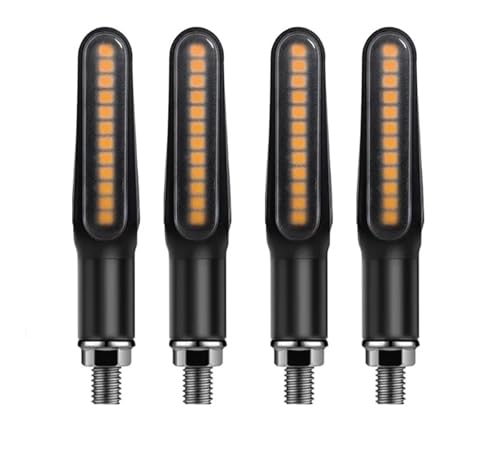 Clignotants LED Moto 12V Universel avec Feux de Freinage Blanc et Rouge
