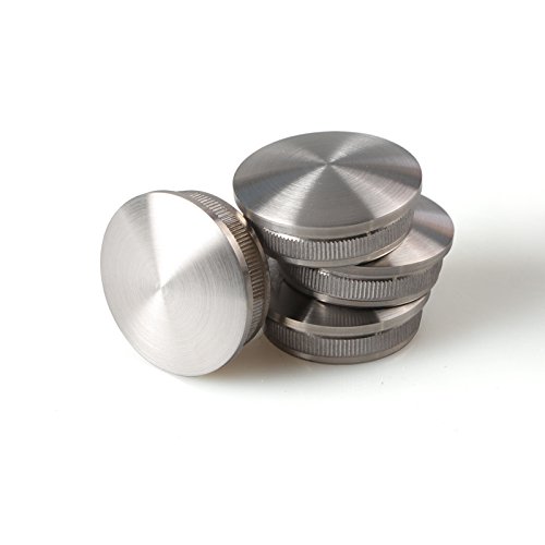 Edelstahl VOLLMATERIAL Rohrstopfen 10 Stück Handlauf Edelstahlgeländer Kappe Stopfen Gewölbt Rohrverschluss für Rohr 42, 4mm V2A Rostfrei Rohrstopfen