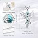 Vito Turquoise Phoenix Necklace for Women Men, Silver Plated Copper Phoenix Pendant Hexagonal Prism Malachite Crystal Protection Energy Amulet Jewelry Gift for Mom Wife, 20+2