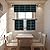 BaoNews Buffalo Plaid Tartan Kitchen Valances for Windows,Traditional Scottish Tiles Trendy Blackout Valances Curtains Multilayer Polyester Drapes for Kitchen Bedroom 2 Pack 52X18 Inches