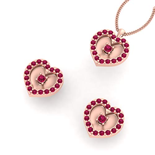 Pendientes de corazón en plata 925 y oro rosa de diseño elegante 2