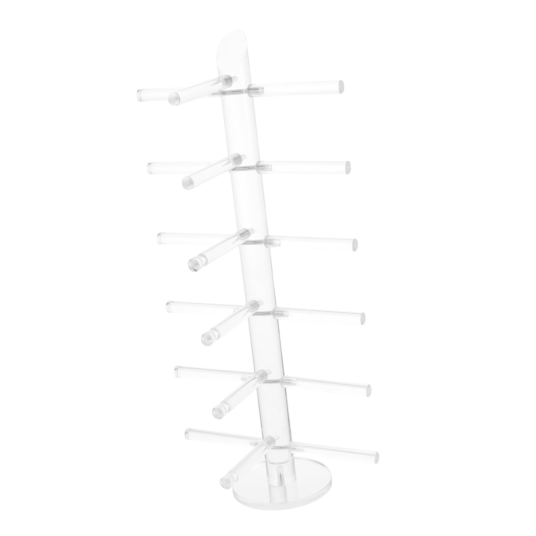 NUOBESTY Espositore per Occhiali in Acrilico Trasparente Design Moderno e Struttura Stabile per Negozio di Ottica, Ufficio o Casa – Supporto da Banco per Occhiali da Vista e Sole
