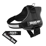 K9 Powergeschirr Original Julius-K9 Hundegeschirr für Diensthunde inkl. 2 Stück Klettsticker mit Wunschtext gratis (Schwarz, 2/XL (Brust: 71-96 cm))