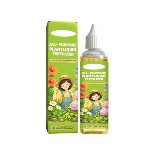 Fertilizzante liquido universale per piante, 100 ml - Pronto all'uso, non necessita di diluizione, adatto per fiori, ortaggi e arbusti da interno ed esterno, ammendante per il terreno