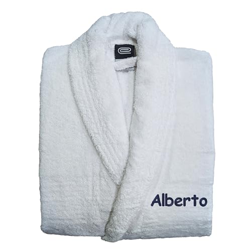 Genérico Albornoz Personalizado Zoe (FR/ES, Letras, XL, Regular, Regular, Blanco)