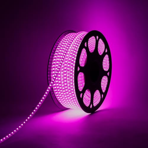 Image of Lexton 50M Pink LED Rope Light with 6000 LEDs | Plug-in Decorative Lighting Strip | Flexible, Water-Resistant Design for Indoor Outdoor Decor, Festivals, Parties & Events