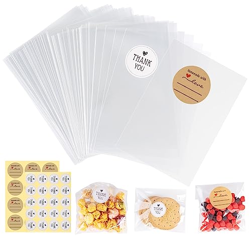 Sweelov 200pcs Cellophantüten Klar 12x17cm Süßigkeiten...