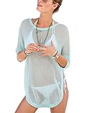 Kamaco Modern Chic Fashion Beach Swimsuit Coverup Poncho Style Top with Sleeves
