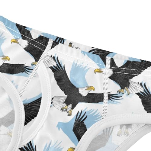 Wusikd Black White Boys' Underwear Cotton American Bald Boys Briefs Soft Toddler Underwear 2T4