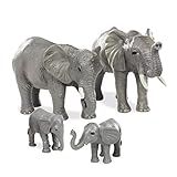 Terra by Battat – African Elephant Family – Miniature Elephant Animal Toys for Kids 3-Years-Old...