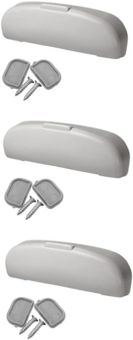 TENDYCOCO 3 Pcs Car Sunglass Holder Glasses Case Car Glass Holder Car Sunglass Storage Case Grey