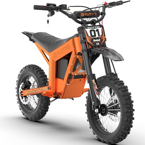 Tuttio Soleil01-LO Electric-Dirt-Bike for Adults Teens, Mid-Drive 3000W-220NM-37MPH E-Motorcycle with