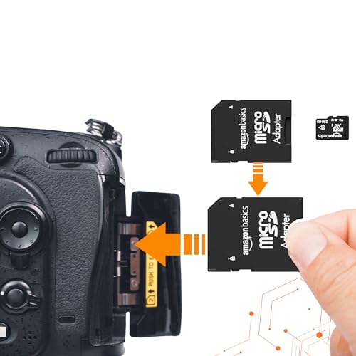 Image of Amazon Basics 256 GB Micro SDXC Memory Card | 180 MB /s Read | Memory Card for 4K Video on Smartphones, Action Cams and Drones
