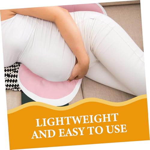 Oreiller confortable forme U ergonomique de maternité en polyester rose - 4