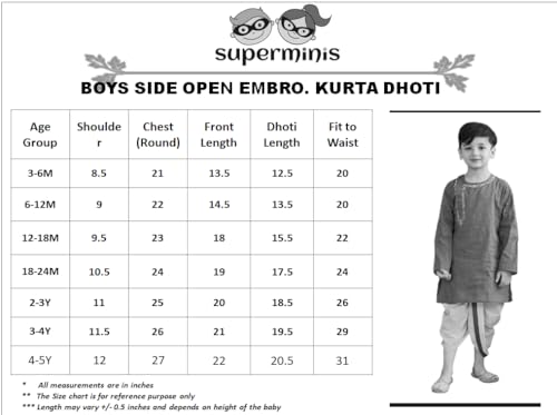 Image of superminis Baby Boy's Handloom Cotton Kurta With Embroidery Around The Neck And Contrast Color Dhoti Clothing Set
