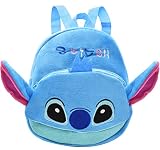 simyron Kinder Rucksack Lilo und Stitch Kinder Plüsch Schultasche Kindergartenrucksack Mädchen Cartoon Stitch Design Babyrucksack for Kinder Jungen Mädchen Kleinkind 1-3 Alter