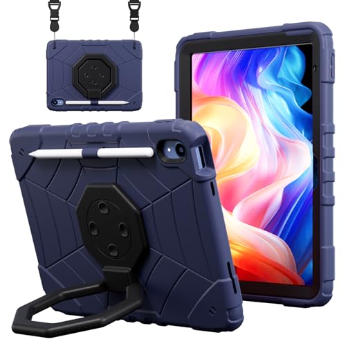 Étui pour iPad Pro 11 2024 M4 avec support bleu marine et noir protection antichoc
