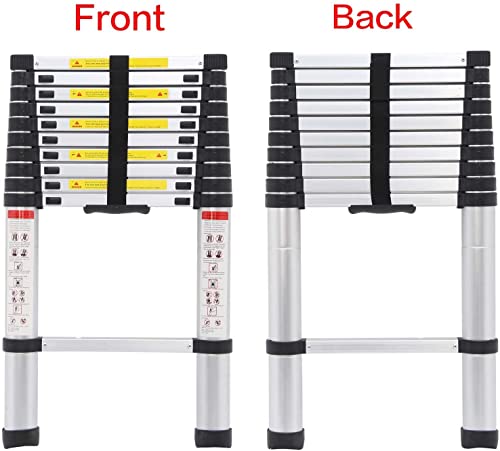 Dicn Telescoping Ladder 10.5Ft/3.2M Multi Function Aluminum Staright Ladders Retractable Easy To Carry Collapsible For Decoration Household Daily Office Emergency thumb #4