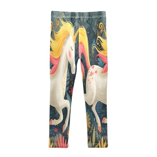 Toddler Girls Leggings Printed Yoga Pants Leggings Running Lovely White Unicorn for Kids2