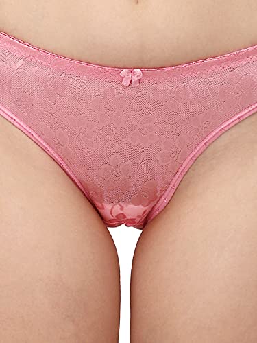 Image of Women Cotton Bra Panty Set for Women Lingerie Set Bra Panty Set for Women with Sexy Bra Panty Set for Women Innerwear Pack of 1 Sets Color:-Pink