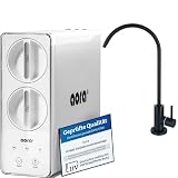 aora Impianto ad osmosi inversa GT600 + rubinetto a 3 vie senza foratura, filtro per l'acqua a osmosi + filtrazione a 8 livelli e cambio filtro in 3 secondi Sistema RO senza serbatoio (GT600 +