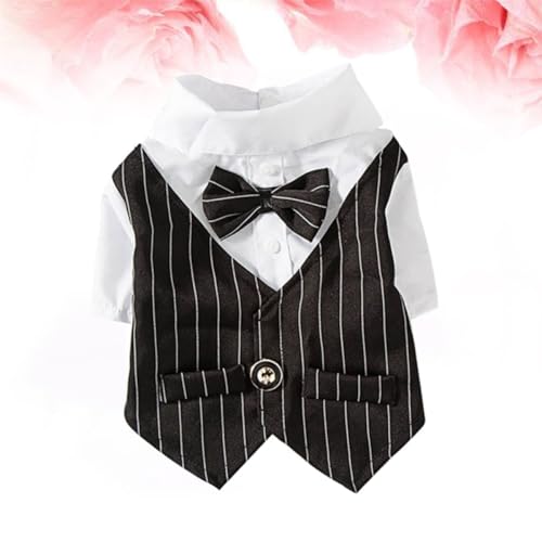 Disfraz de traje para perro pequeño negro talla S miniatura 7